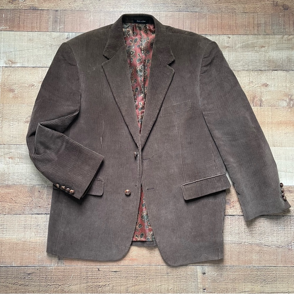 Lauren Ralph Lauren Curdoroy Blazer Sport Jacket Mens Size 42S